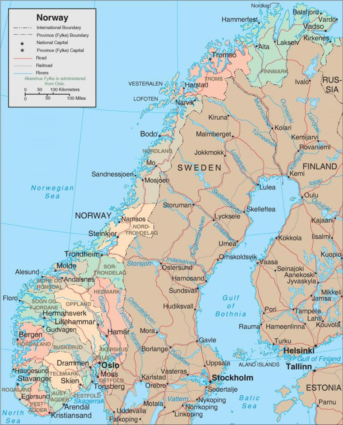 지도 노르웨이
