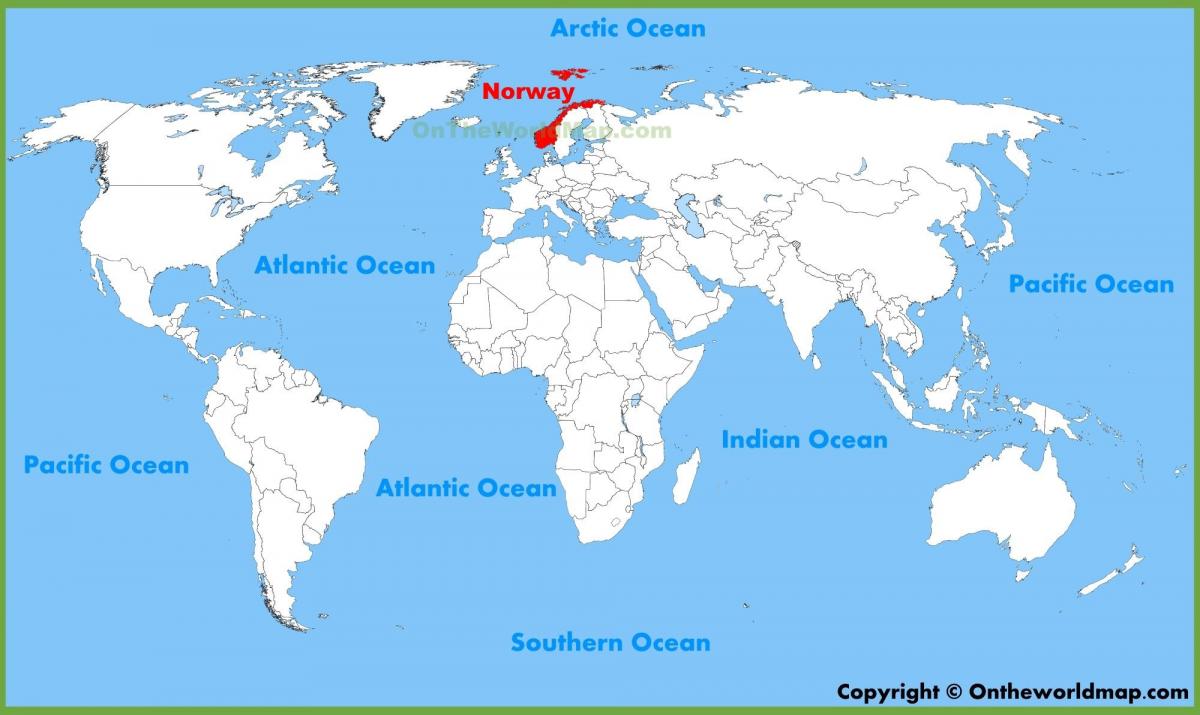 세계지도를 보여주는 노르웨이