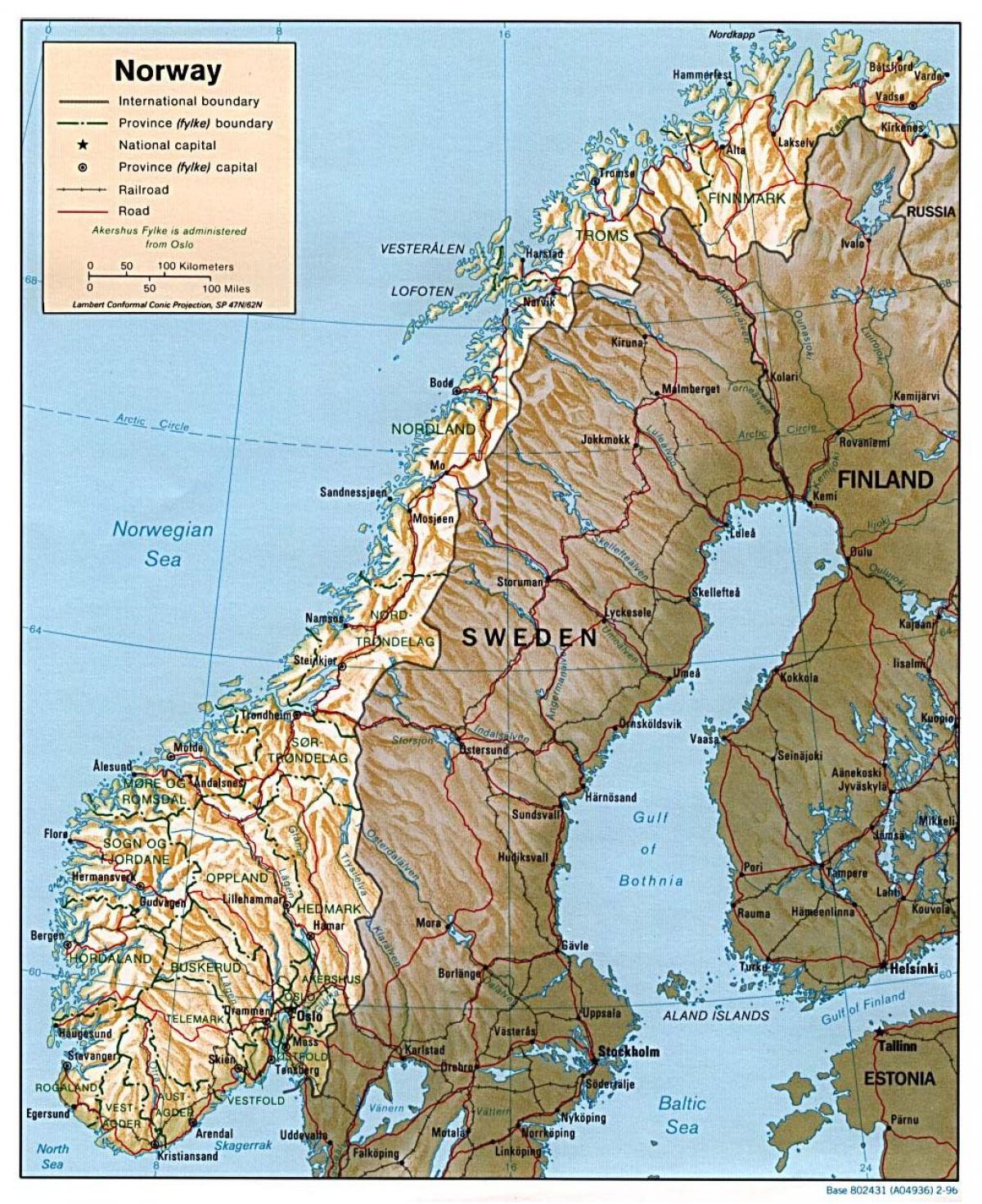 의 상세한지도를 노르웨이도시