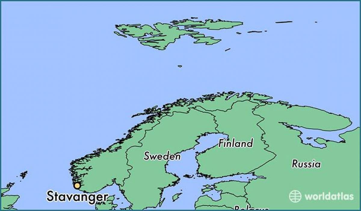 지도 스타방에르의 노르웨이