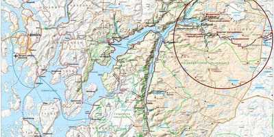 Hardangerfjord 지도 노르웨이