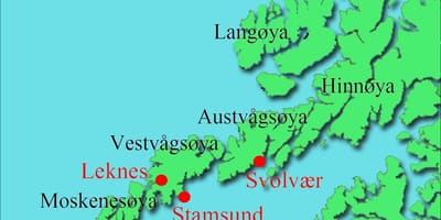 Lofoten islands 지도 노르웨이