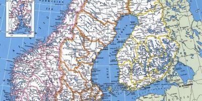 지도의 자세한 노르웨이